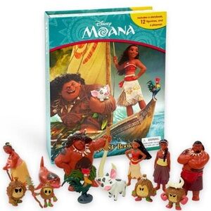 MOANA DISNEY Gift Set Storybook 12 Disney Figurines/Playmat Sea…